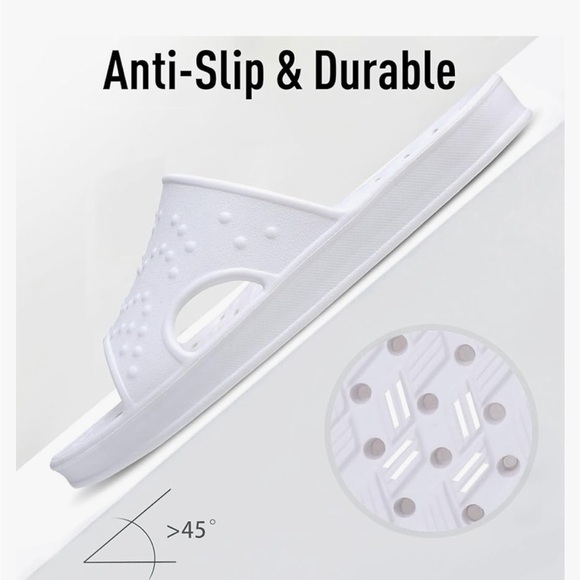 Women’s white shower shoes size 11-12 - Picture 4 of 6